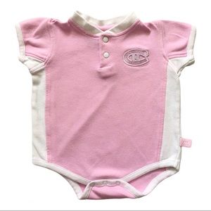 NHL Canadian Baby Girl Onesie 0-6 Months Pink